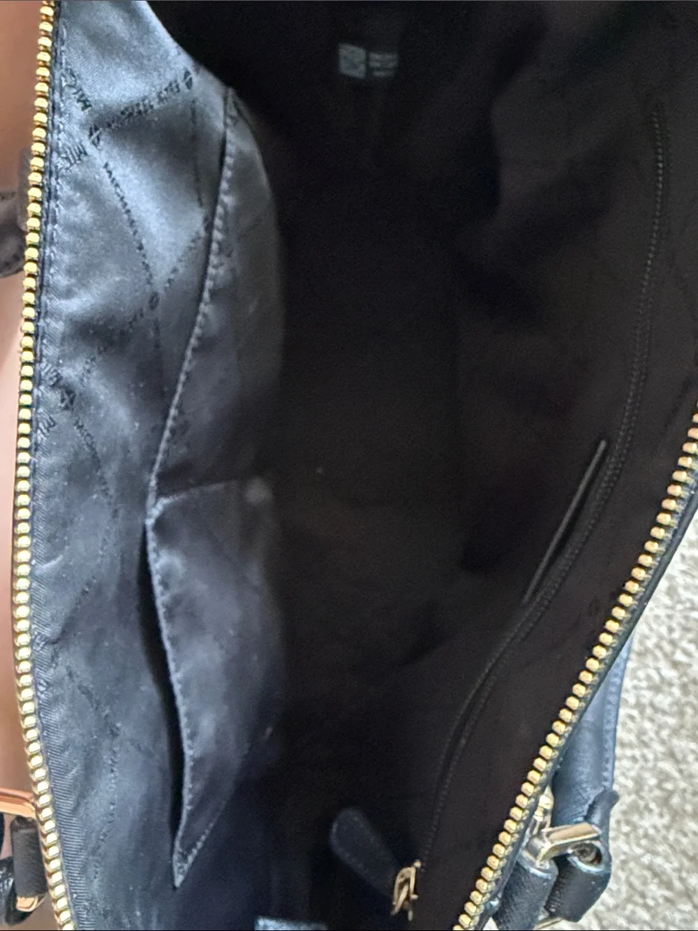 Michael Kors Black Saffiano Leather Tote with Gold Hardware